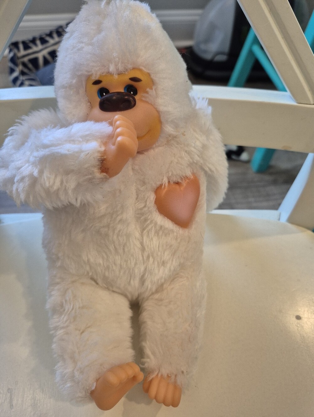Vtg. Gonga Monkey Ape Plush Creme Colored Plush Vtg Plush